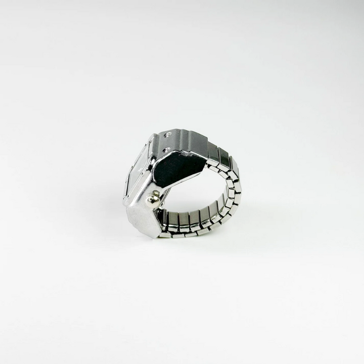 Amour Milano® Silberne modische viereckige Fingeruhr