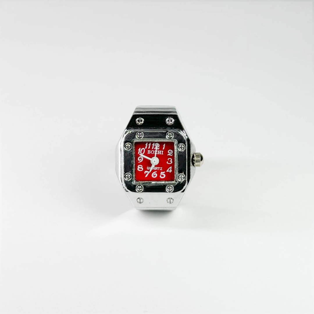 Brera Silberne Fingeruhr - Rot - Amour Milano®