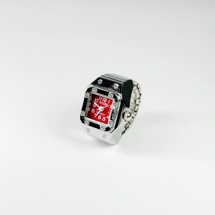 Brera Silberne Fingeruhr - Rot - Amour Milano®