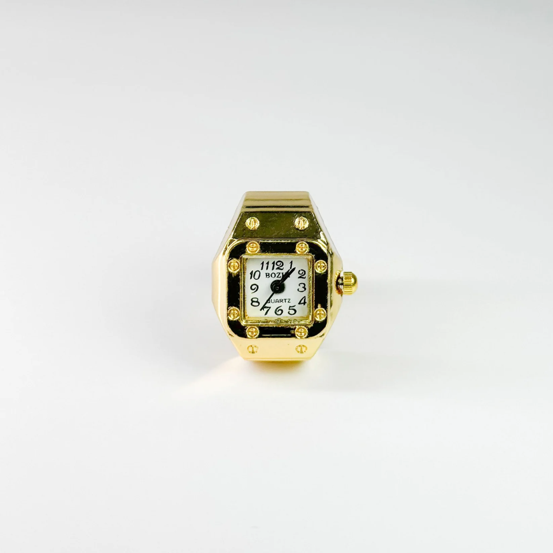 Brera Gold Fingeruhr - Weiß Amour Milano®