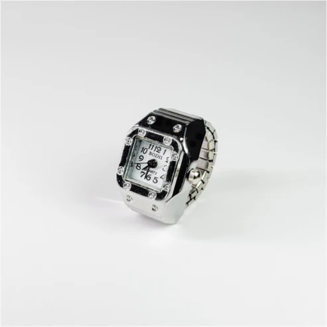 Brera Silberne Fingeruhr - Weiß - Amour Milano®