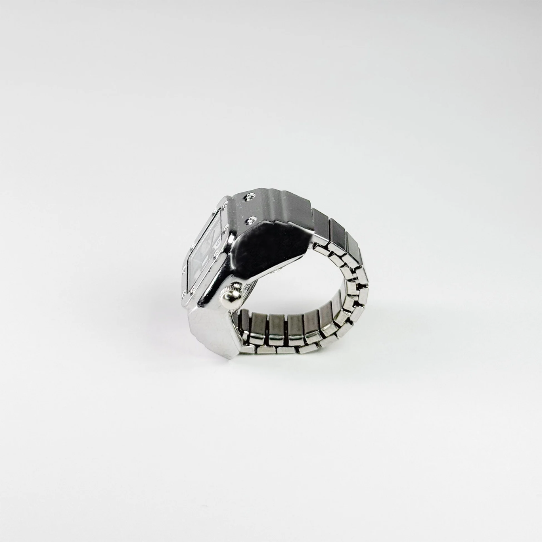 Brera Silberne Fingeruhr - Weiß - Amour Milano®