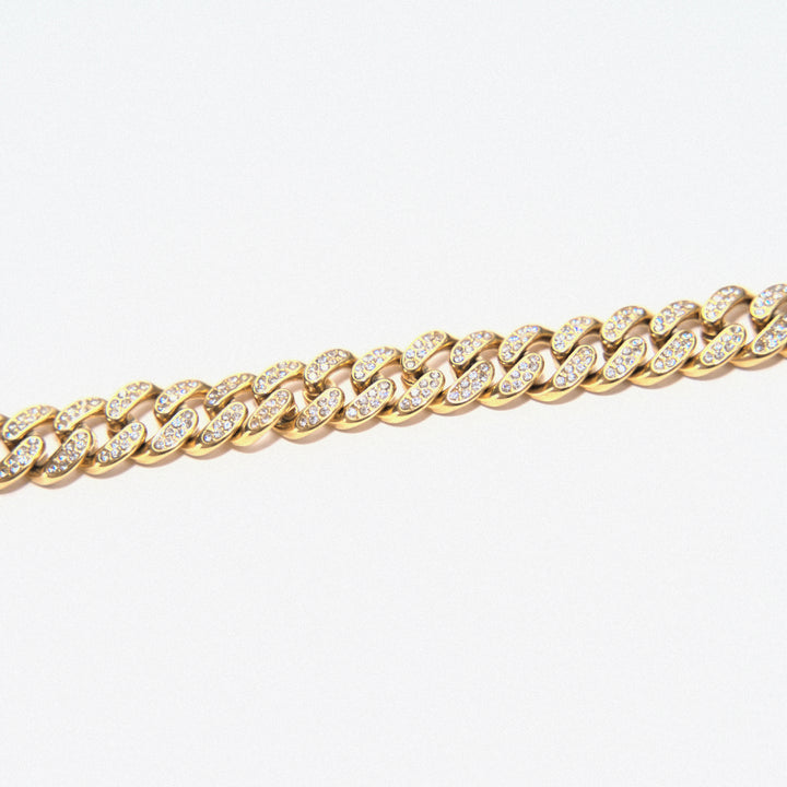 Bracciale Cuban Avana Diamantato Oro - Amour Milano