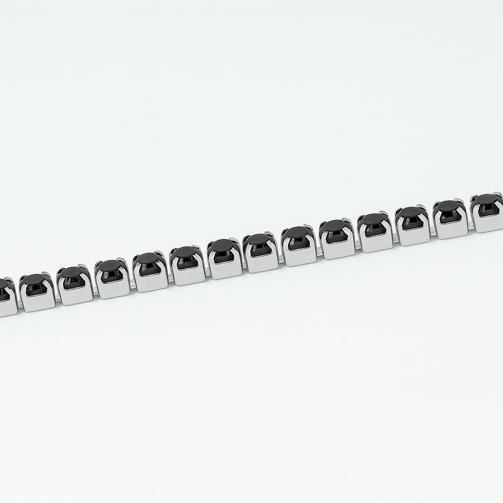 Bracciale Tennis 3 mm Nero - Amour Milano®