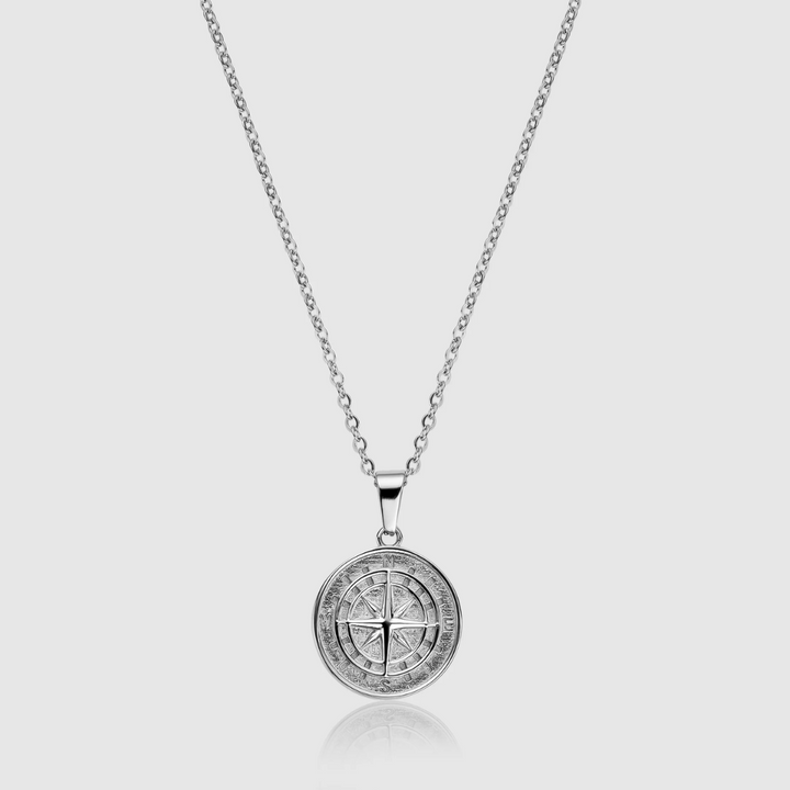 Silver Compass Necklace - Amour Milano™ 