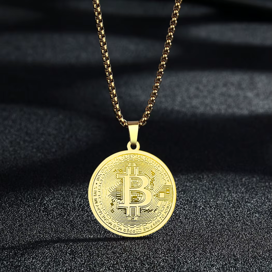 Collana con Ciondolo Bitcoin - Edizione Limitata 100K - Amour Milano