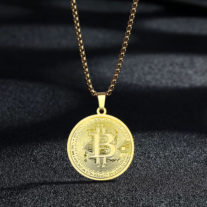 Collana con Ciondolo Bitcoin - Edizione Limitata 100K - Amour Milano