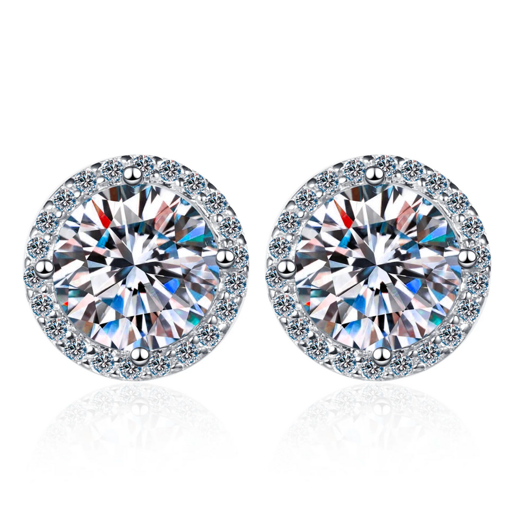 Orecchino Bling Argento Sterling Orecchini Borchie Rotonde Argento Sterling 925 Con Moissanite 9mm - Unisex, Regalo Elegante Borchia Moissanite 9mm Orecchino Bling Argento Sterling Orecchini Borchie Rotonde Argento Sterling 925 Con Moissanite 9mm - Unisex, Regalo Elegante Borchia Moissanite 9mm