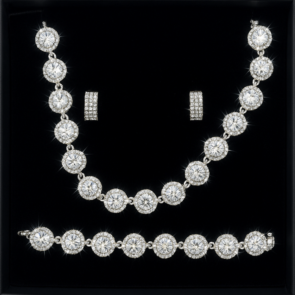 Combo Crystal : Collana Crystal + Bracciale Crystal + Orecchini Crystal