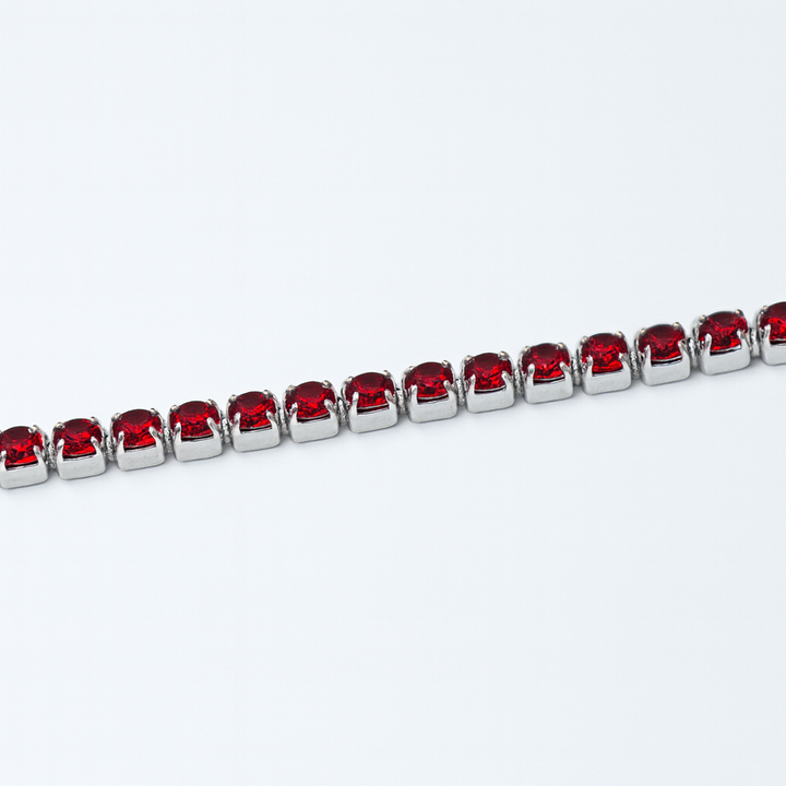 Bracciale Tennis 3 mm Rosso - Amour Milano®