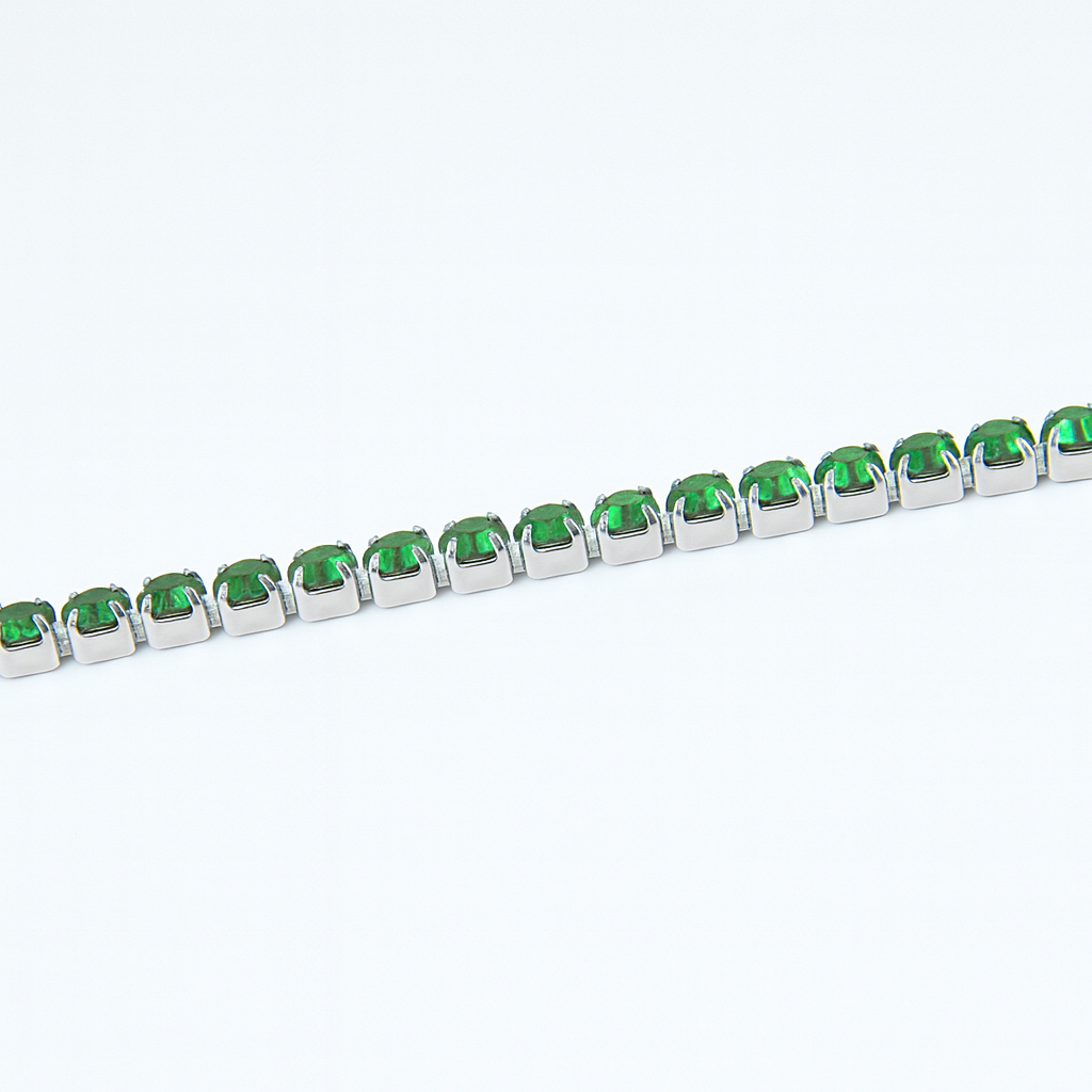 Bracciale Tennis 3 mm Verde - Amour Milano®