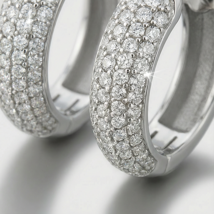 Orecchini ghiaccio a cerchio - Amour Milano®