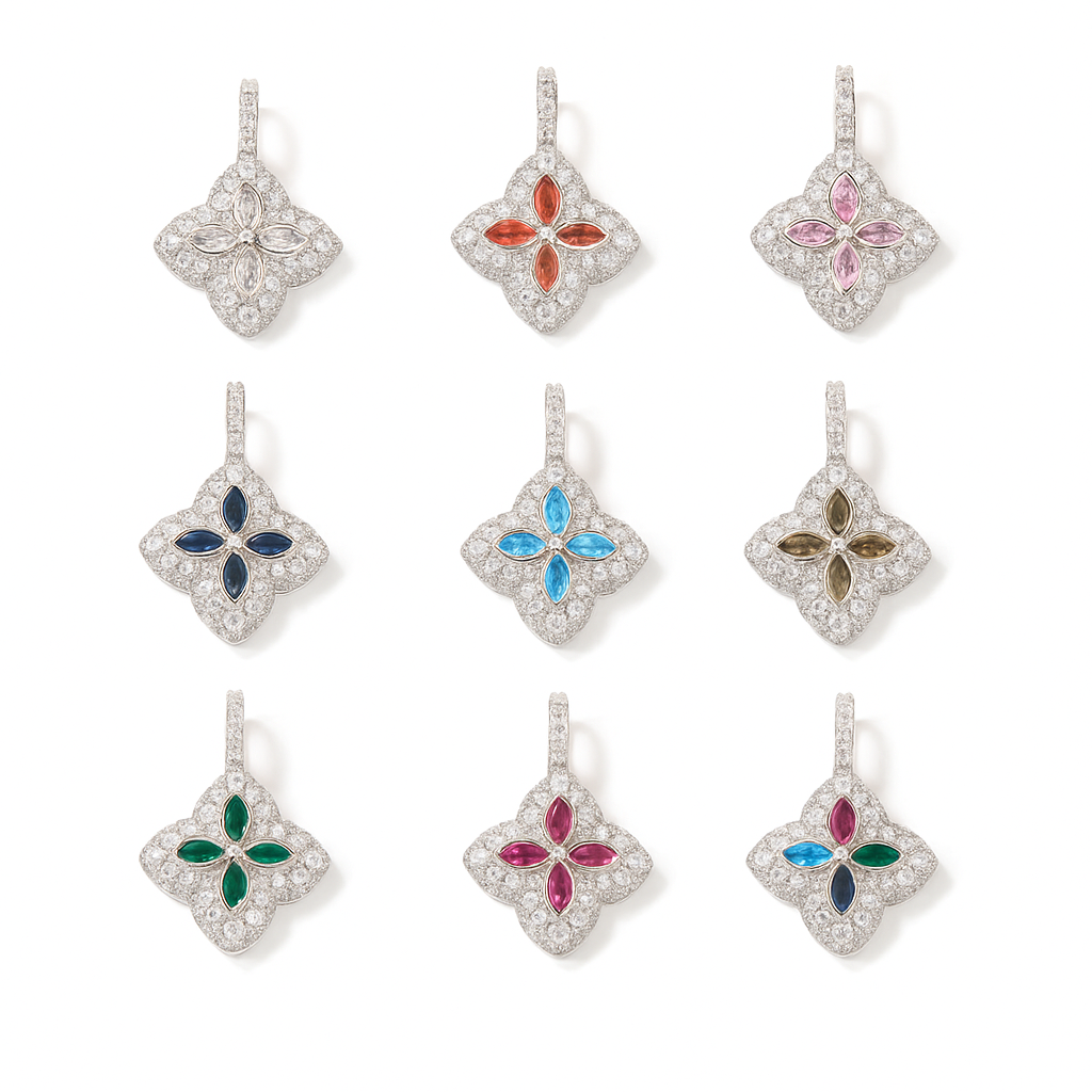 Collana con ciondolo a quadrifoglio