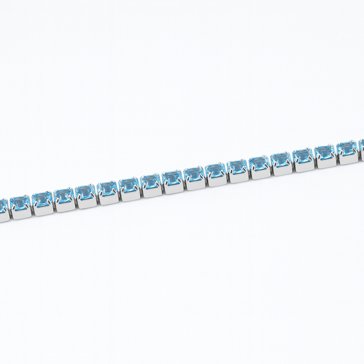 Bracciale Tennis 3 mm Azzurro - Amour Milano®