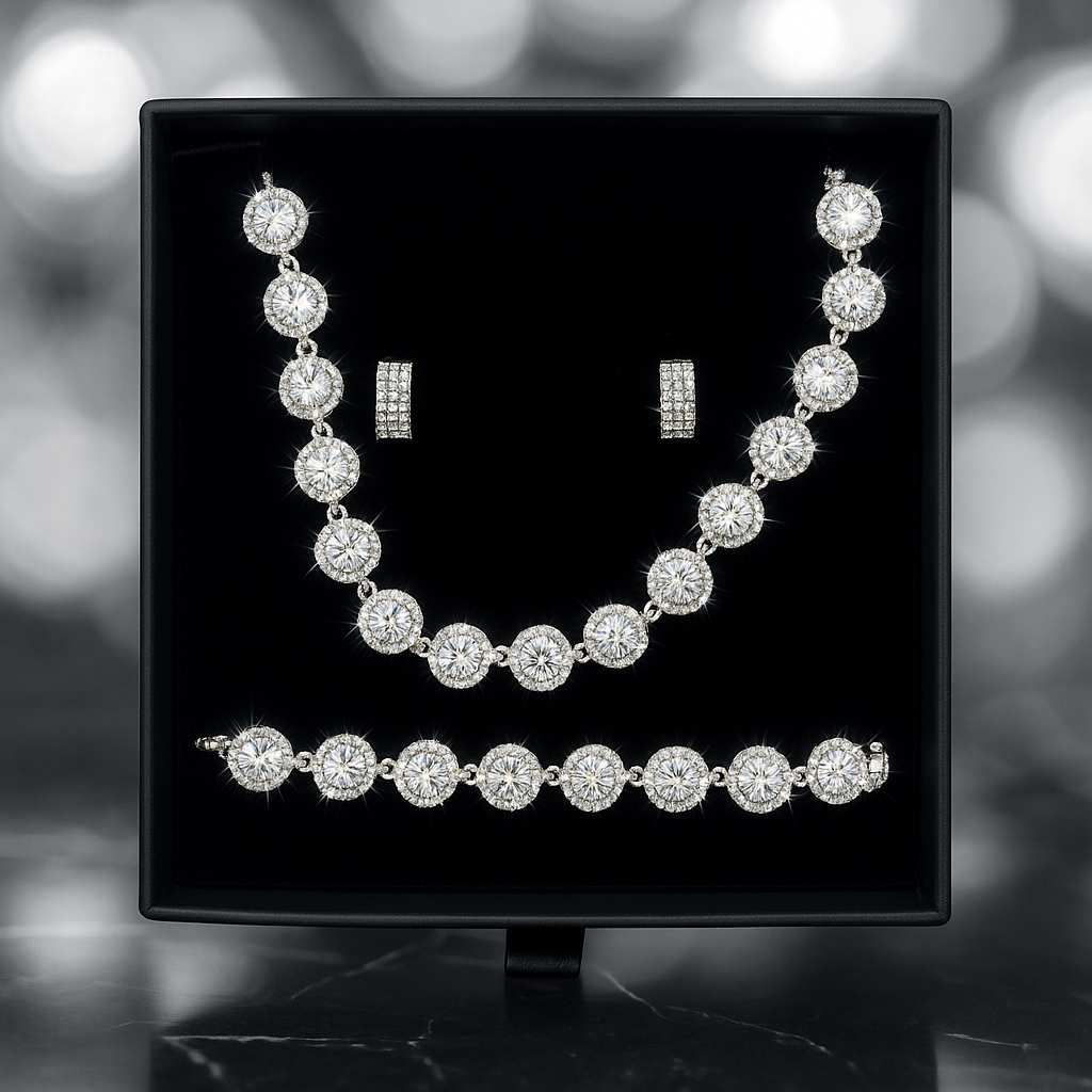 Combo Crystal : Collana Crystal + Bracciale Crystal + Orecchini Crystal