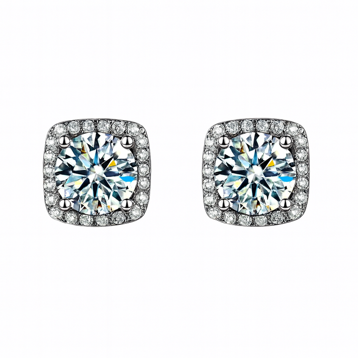 Orecchini Drip Quadro Argento 925 - Moissanite - Amour Milano™