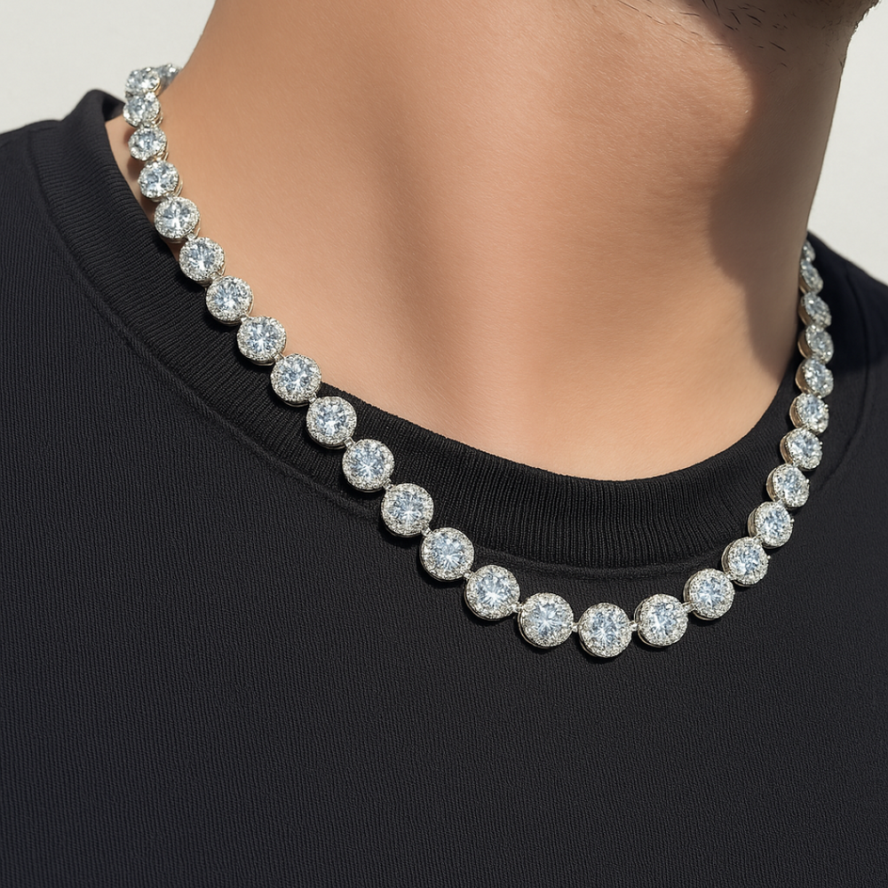 Collana Crystal uomo acciaio inossidabile zirconi 10mm tennis Amour Milano
Collana Crystal uomo acciaio 316L zirconi AAA+ dettaglio brillantezza Amour Milano  
Collana Crystal uomo acciaio inossidabile indossata stile elegante Amour Milano
Collana Crystal uomo acciaio zirconi regolabile 46cm confezione Amour Milano
