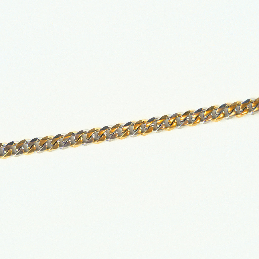 Bracciale Cubano 4 mm Bicolore - Amour Milano™
