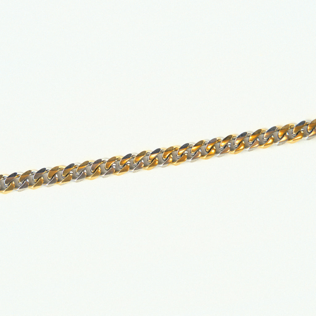 4 mm zweifarbige kubanische Halskette – Amour Milano™ 