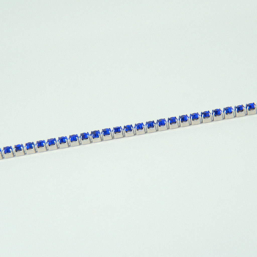 Blue Tennis Necklace 3 mm - Amour Milano™