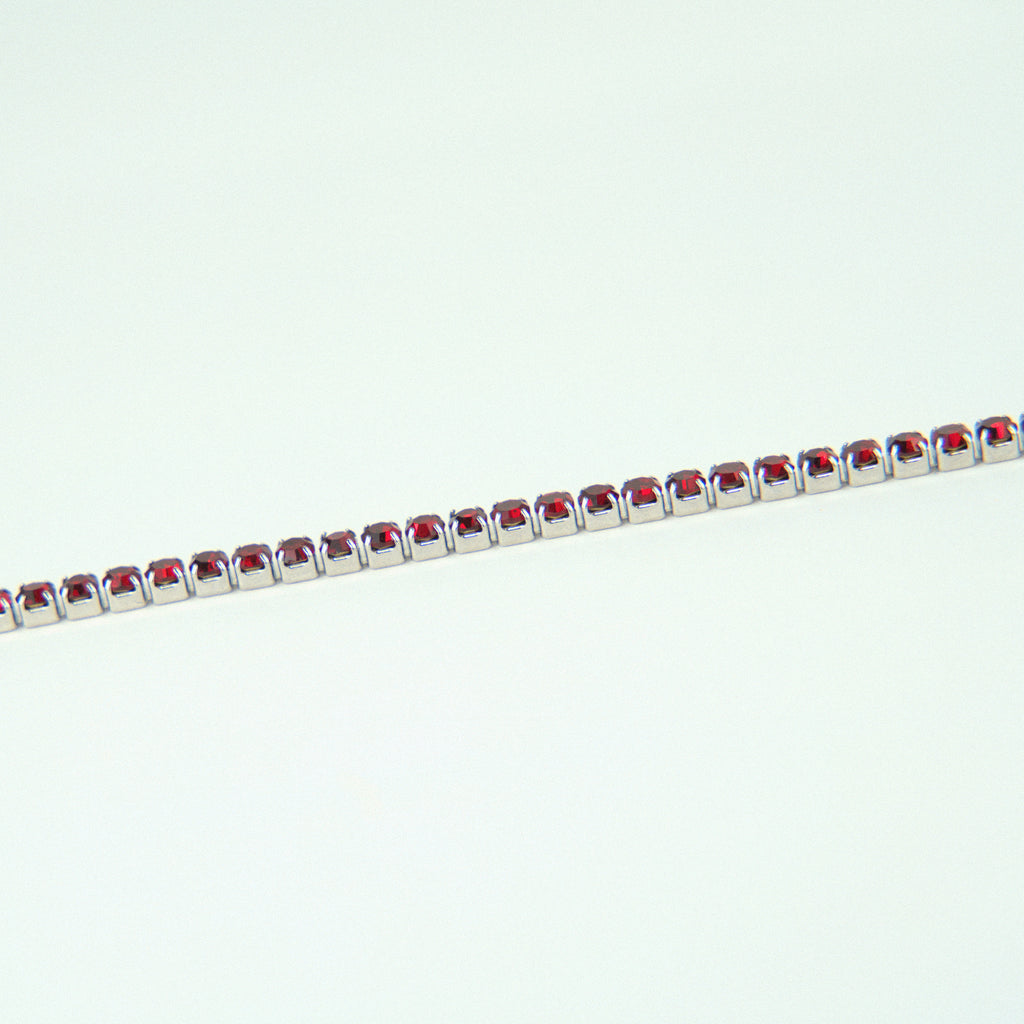 3 mm Red Tennis Necklace - Amour Milano™