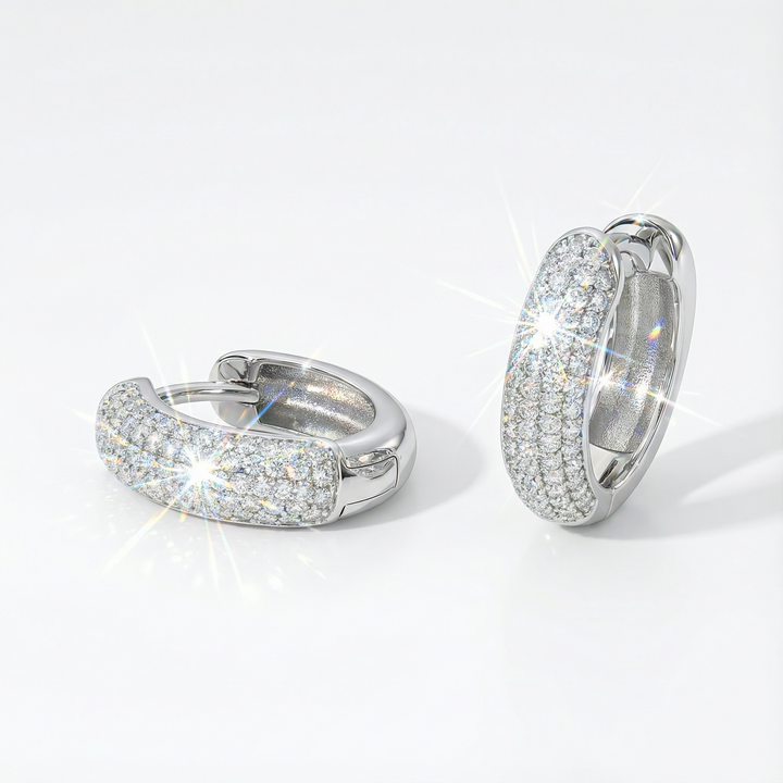 Orecchini ghiaccio a cerchio - Amour Milano®