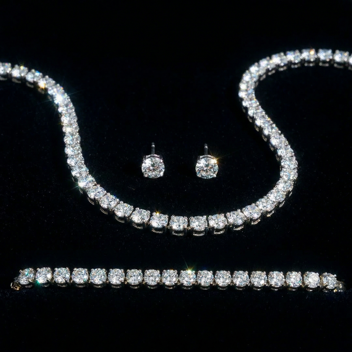 Box Tennis: Collana + Bracciale + Orecchini Ice Diamond