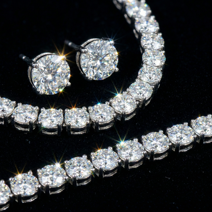 Box Tennis: Collana + Bracciale + Orecchini Ice Diamond