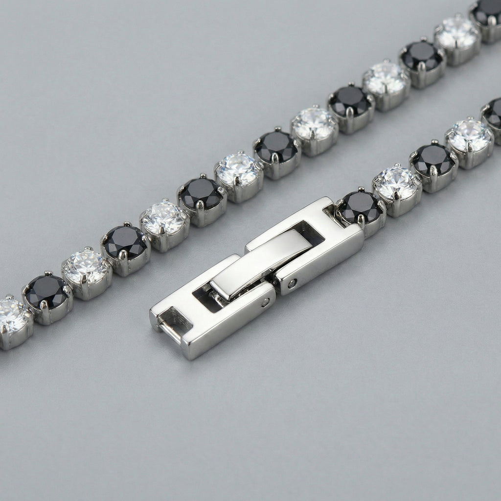 3 mm hellblaues Tennisarmband - Amour Milano®