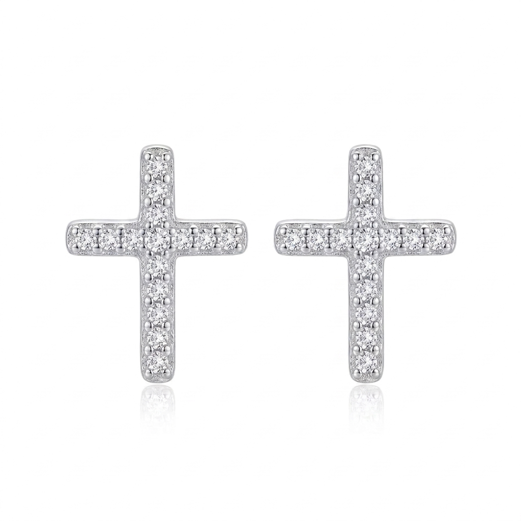 Orecchini Croce Tennis (coppia) - Amour Milano® OFFERTA