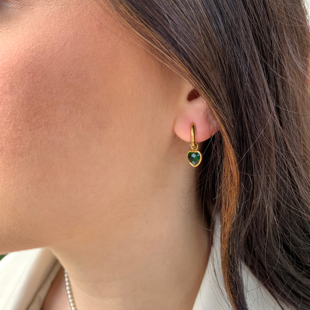 Emerald Set Earrings + Ring - Amour Milano™