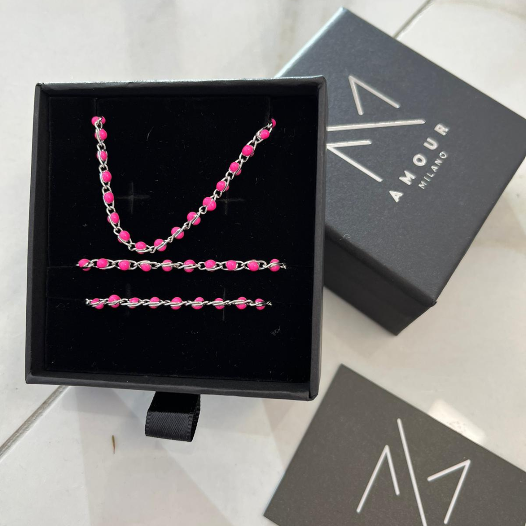 Halskette und Armband + Fußkettchen als Geschenk - Amour Milano™ 