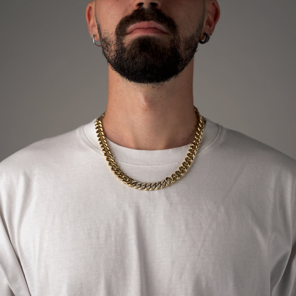 Set Collana E Bracciale Cubano Uomo - Acciaio Inox, Stile Hip-Hop - Foto 8