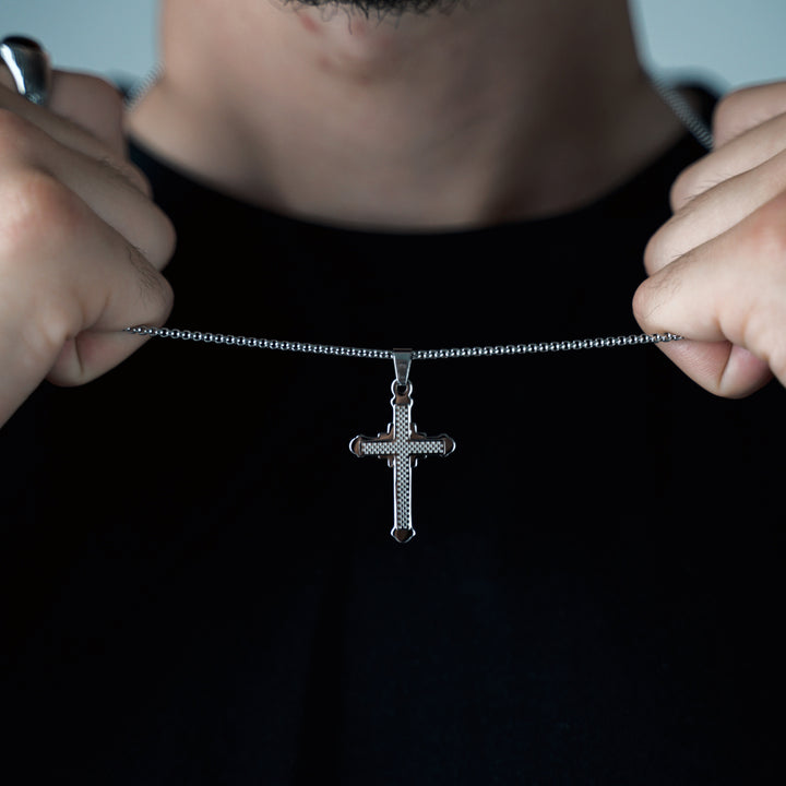 Carbon Cross Necklace - Amour Milano™ 